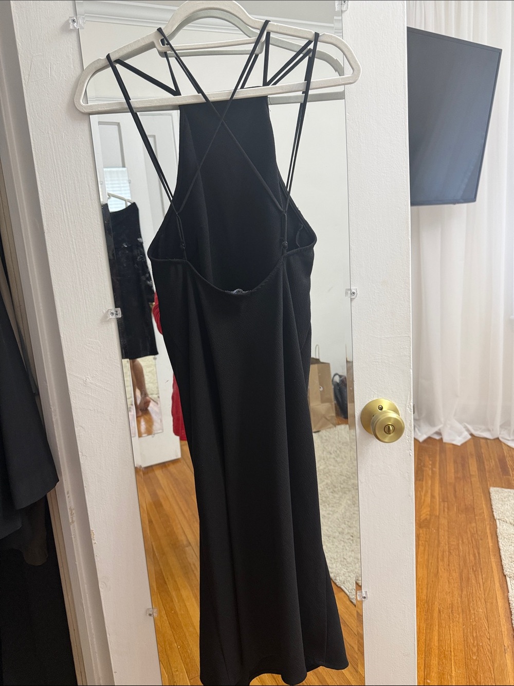 American Apparel Low Cut Back Evening Slip Dress with strap details